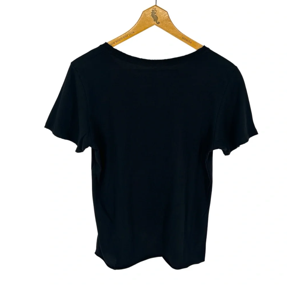 NWT Recycled Karma David Bowie Chewed Neck and Sleeve Cuff Graphic Band Tee READ - Picture 6 of 8